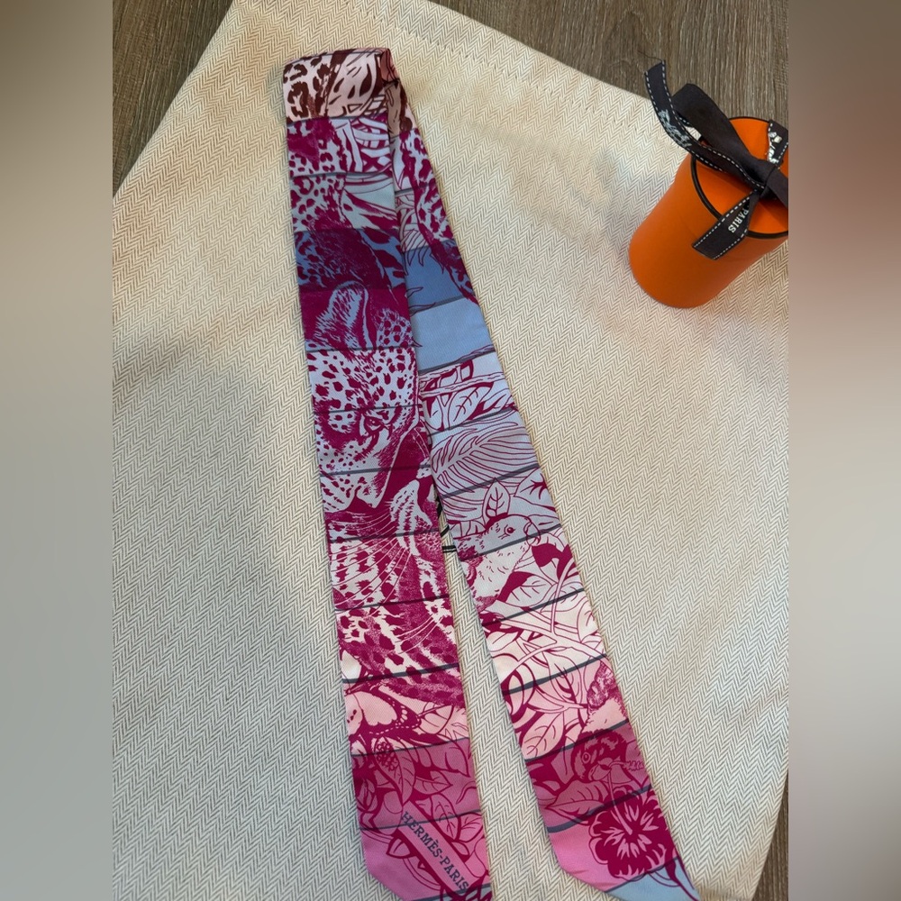 Hermes Rare Animal Print Twilly